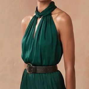 Banana Republic Satin Twist Neck Top